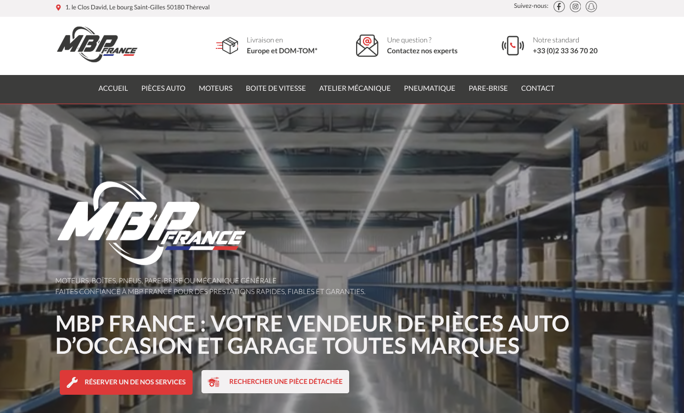 Projet digital réalisé par OBOXIA — MBP France