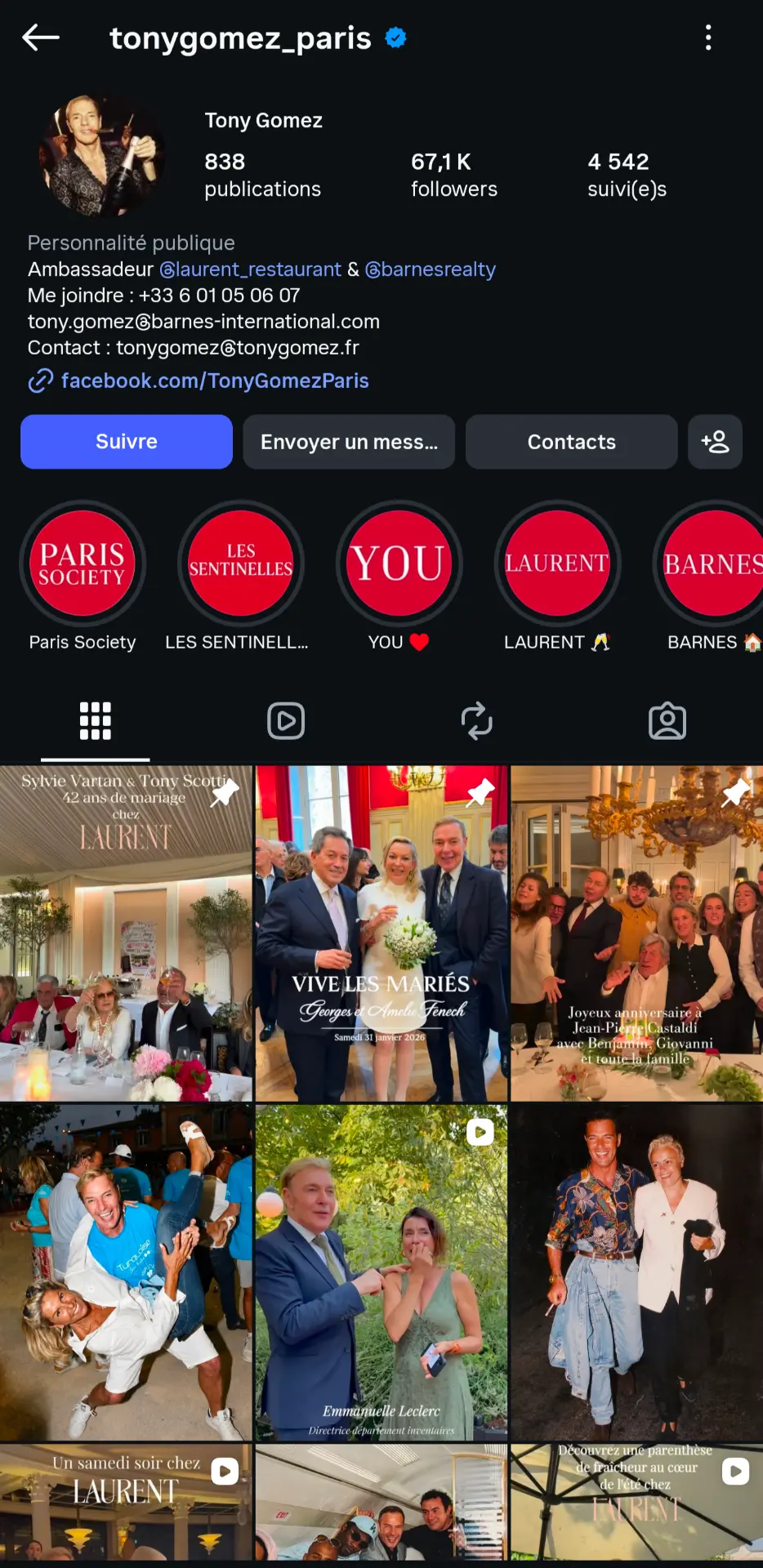 Compte Instagram @tonygomez_paris — Tony Gomez, 67,1 K followers
